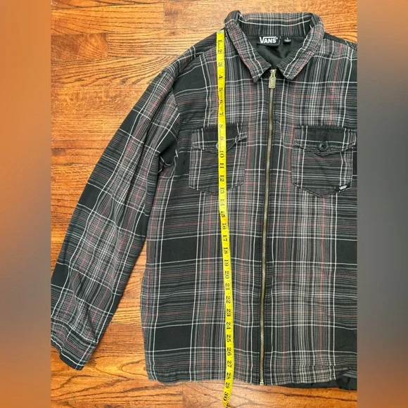Vans Men's Black and Red Plaid Shirt Jacket - Picture 5 of 7